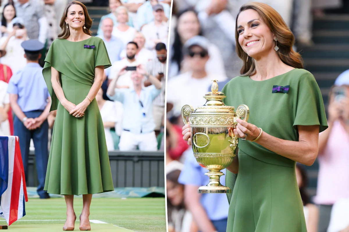 Kraliyet Ailesi Wimbledon'da Oldu: Kate'in Yeşil Elbiseli Görünümü