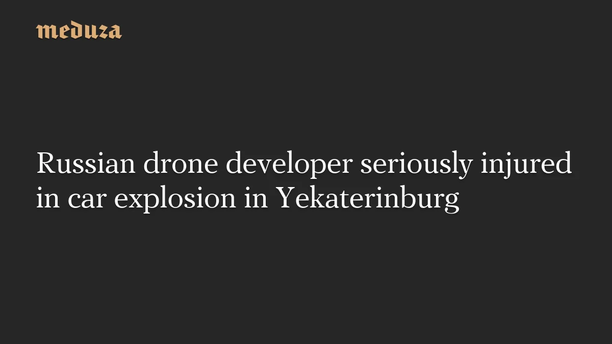 Rus Drone Üreticisi Yoneticiye Car Bomb Saldırısı
