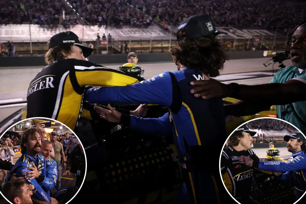 NASCAR'da Bristol yarışı sonrası Carson Hocevar ve Ryan Blaney arasında pit yolunda kavga