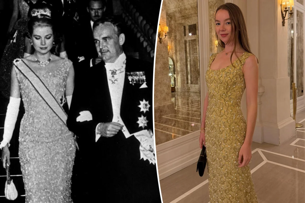 Prenses Alexandra, Grace Kelly'nin altın Givenchy giysisini yeniden giydi ve Instagram'da paylaştı