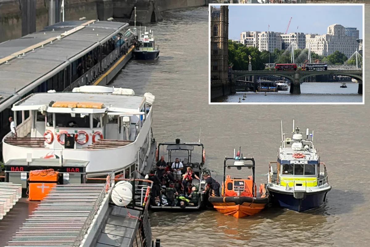 Londra'da polis botu kaza yapmis, 5 polis yaralandi