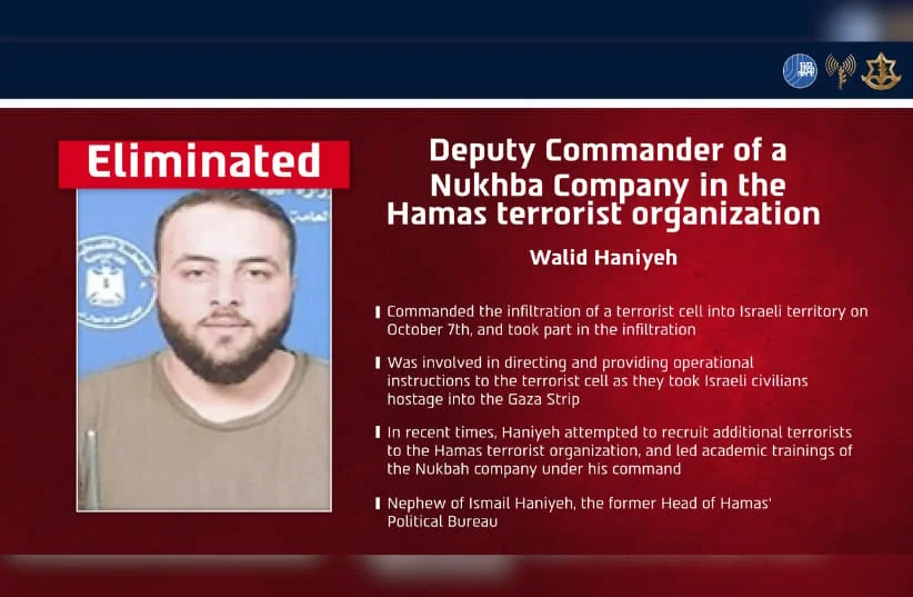 Hamas liderinin yeğenini öldüren İsrail Savunma Kuvvetleri