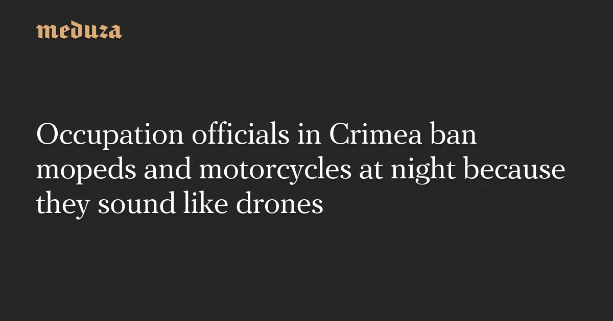 Kırım'da motosikletlere gece yasağı