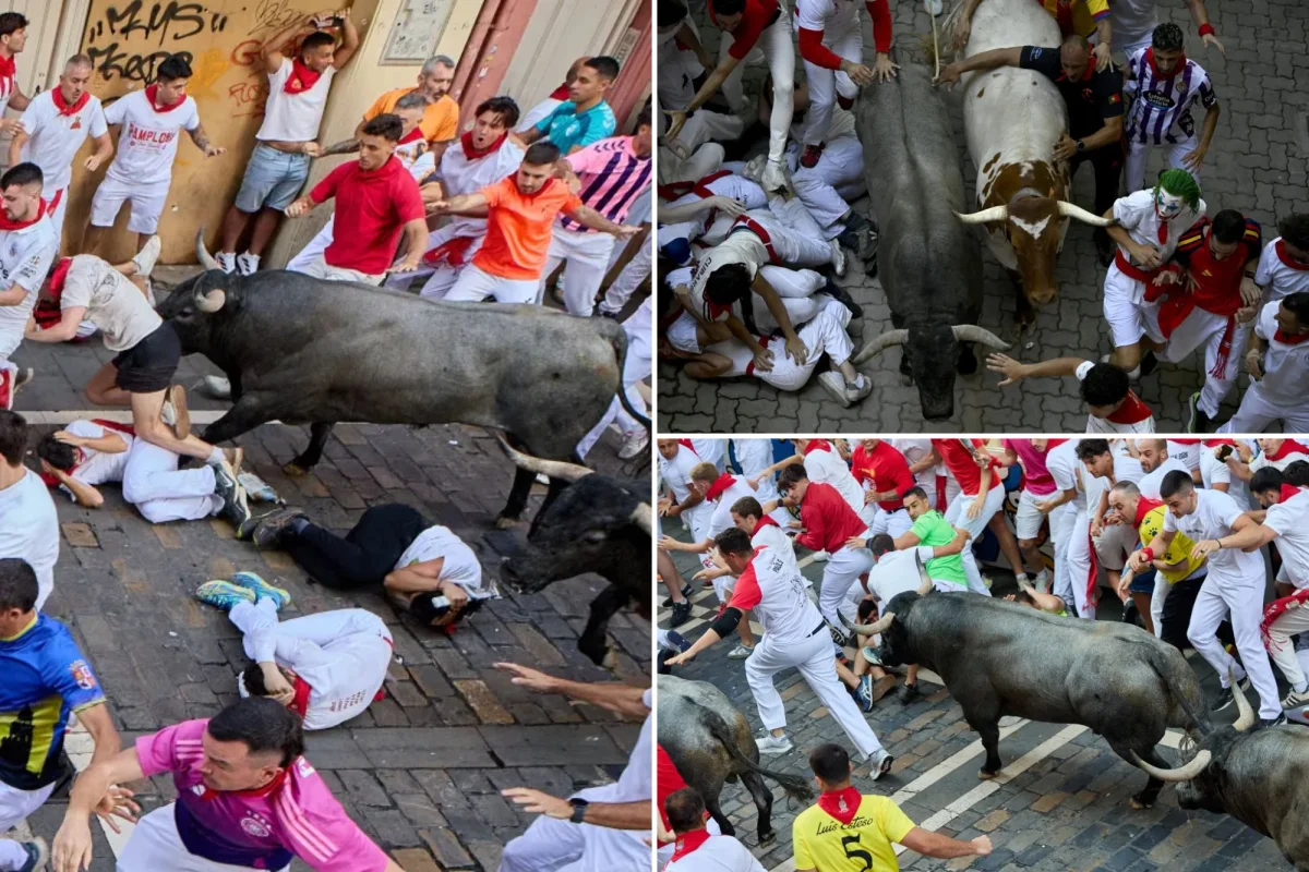 Pamplona'da kanlı bul gecesi: Yarisçi yüzüne boğalandı, 12'si yaralandı