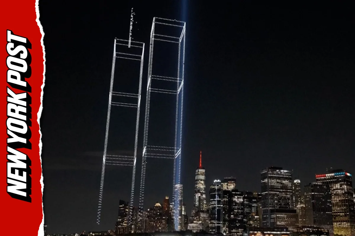 ABD, 9/11'i 2977 drone ile anmak için Twin Kuleleri yeniden kurdu